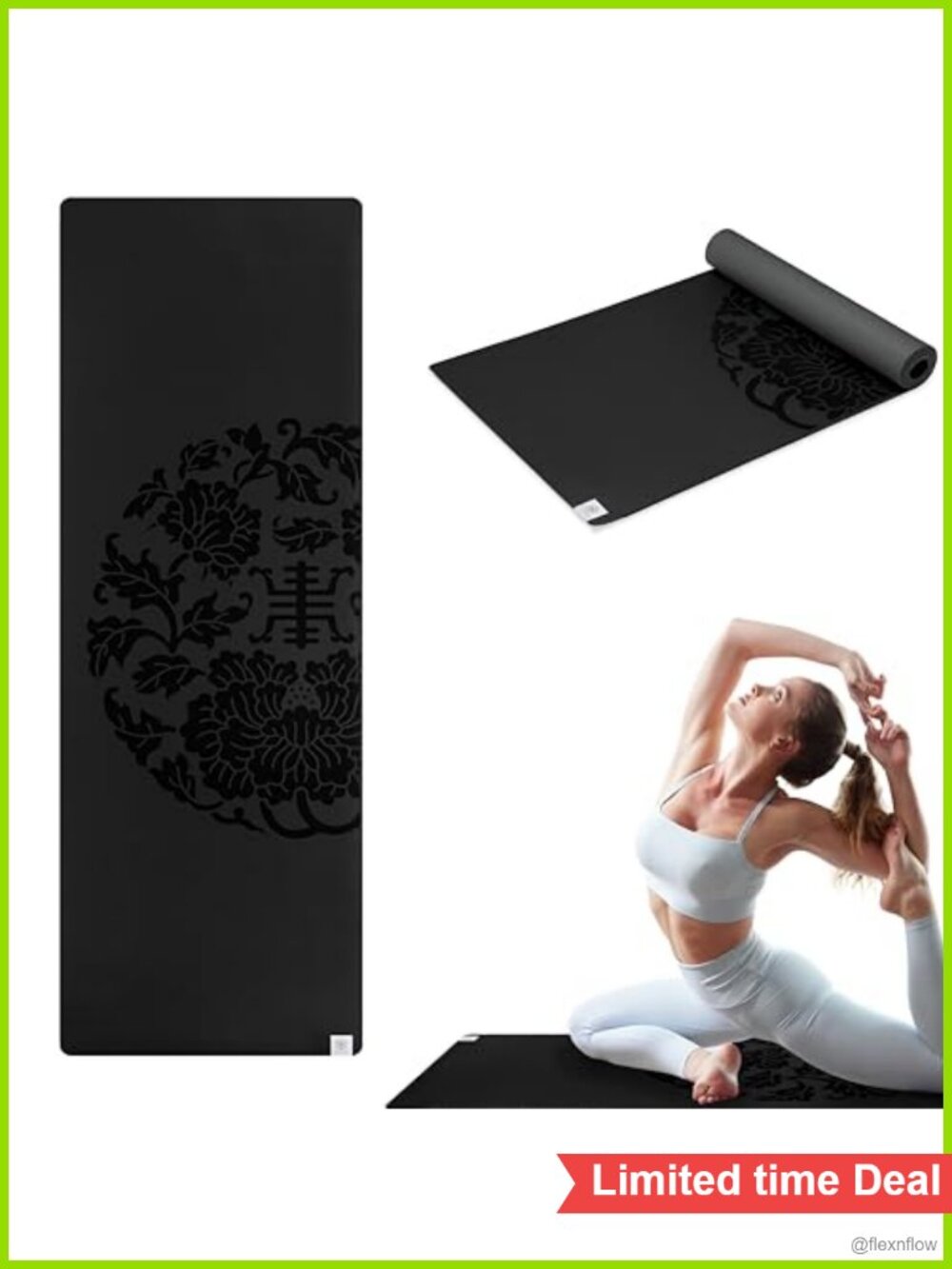 Gaiam Dry-Grip Yoga Mat, Non-Slip, Hot Yoga